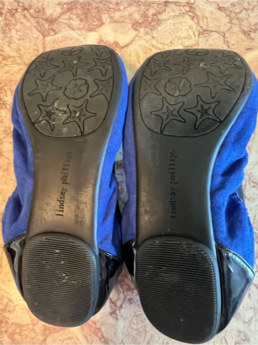 Lindsay Phillips Tracy Royal Blue Interchangeable Snaps Ballet Flat Size 9 - Picture 2 of 2